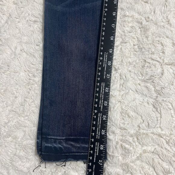 Rag & Bone Ankle Skinny Jeans Womens 24 Dark Wash Raw Hem W1526K089 - Picture 11 of 12